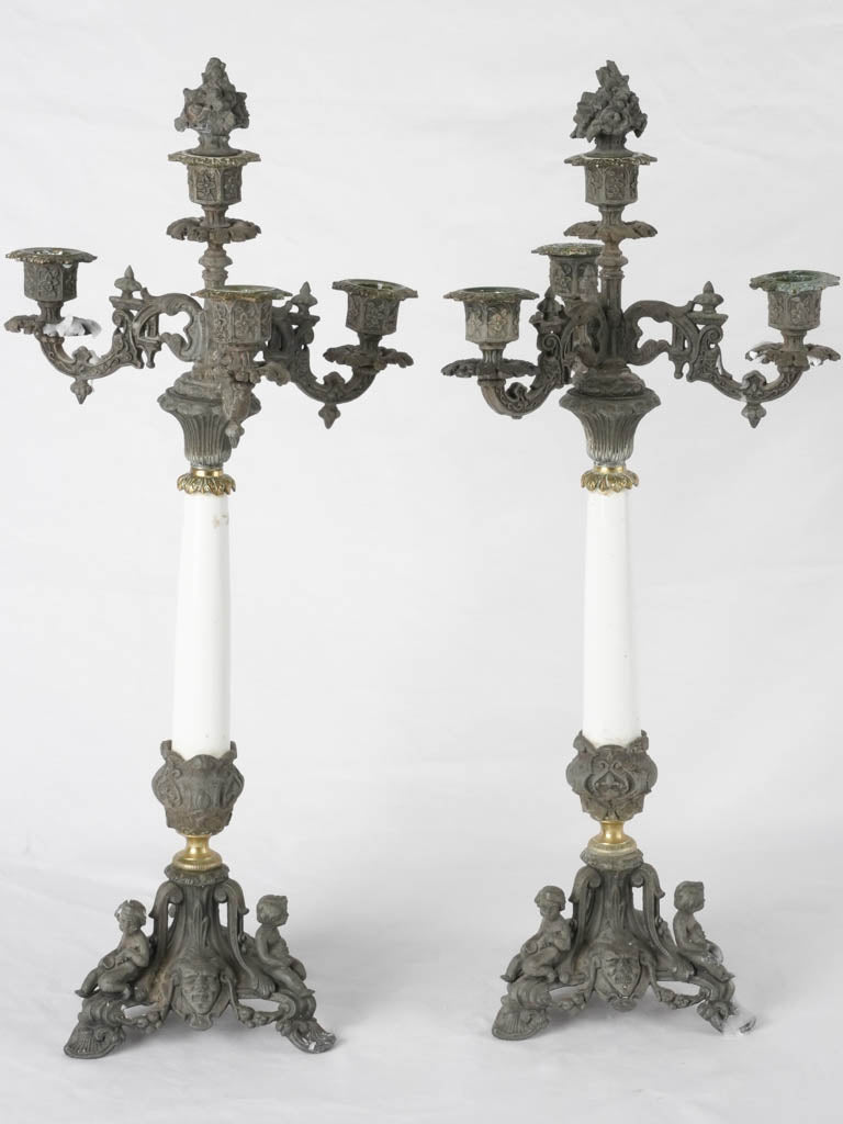 Pair of Napoleon III candelabras 21¼"