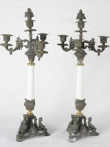 Pair of Napoleon III candelabras 21¼"