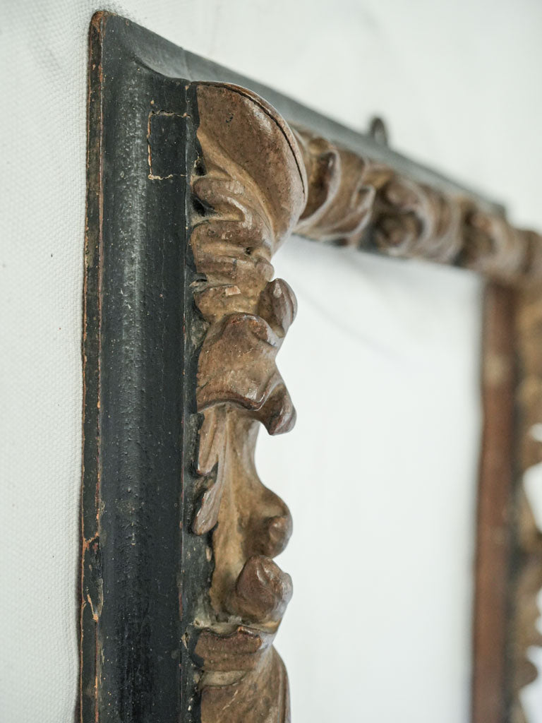 Acanthus carved monochrome ornate frame  