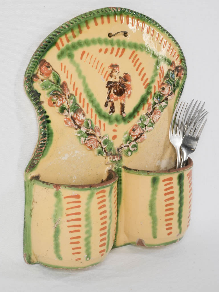 Rustic Dieulefit kitchen utensil drainer