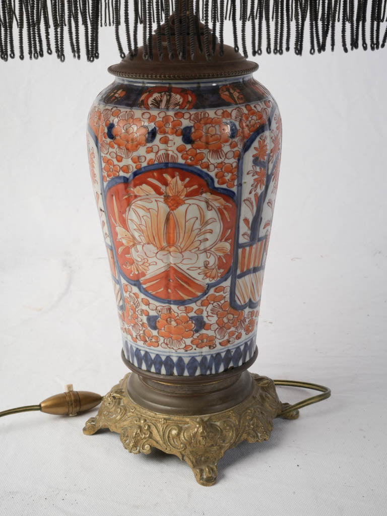 Gilt-accented porcelain vase base