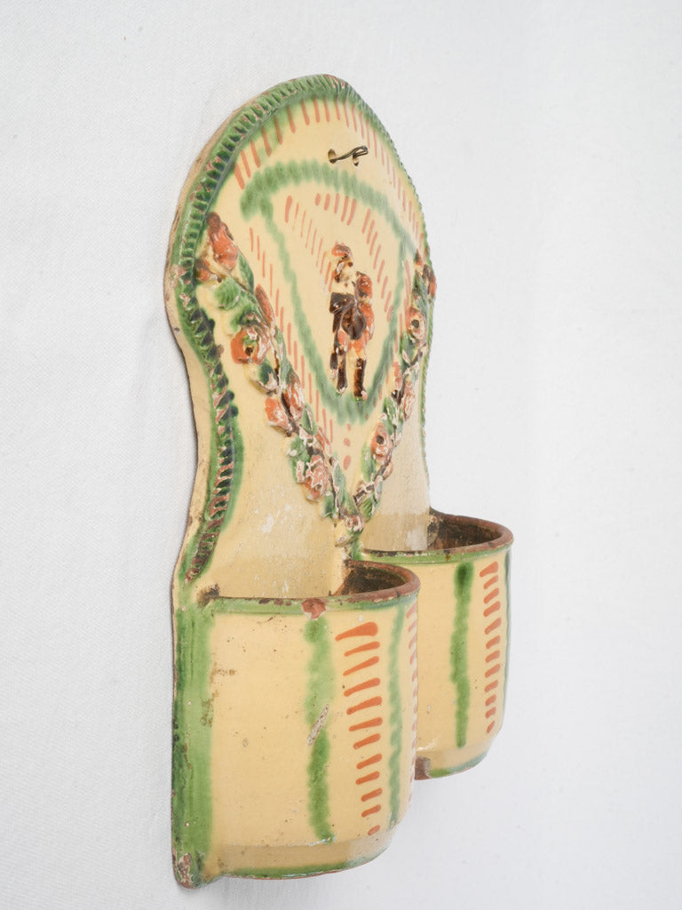 Folk-style relief embellished drainer