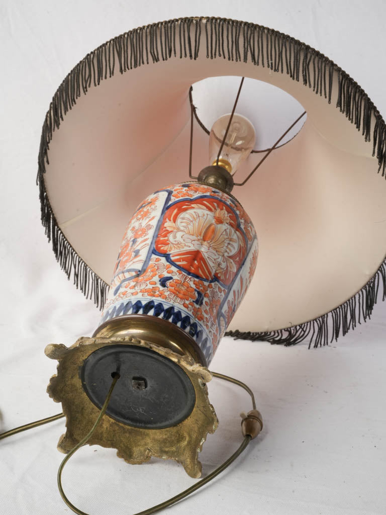 Soft rose hued shade lamp