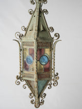 Beautiful, 19th-century French stained glass lantern