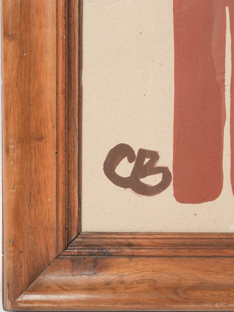 Framed Totemic Chair Composition in Terracotta by Caroline Beauzon - 49½" x 34¼"