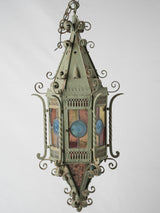 Timeless, artful French stained glass lantern