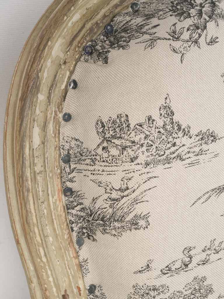 Pair of French Louis XV Style Queen-Back Armchairs c. 1900 - 33½"