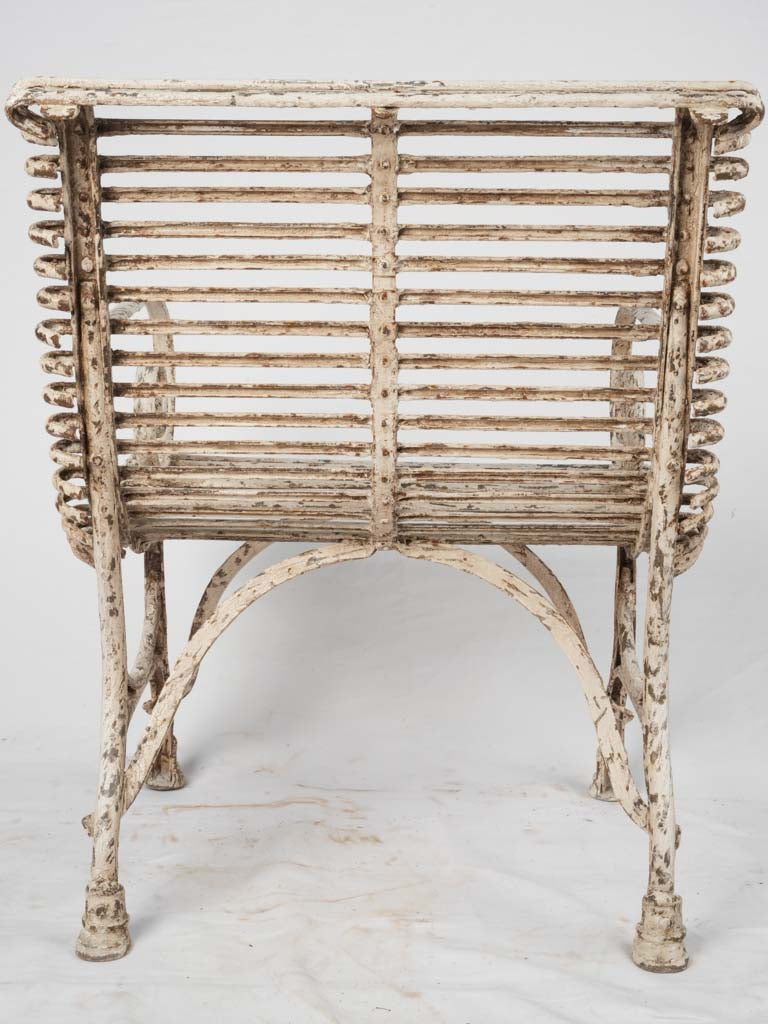 Sturdy white 1920s Arras chair