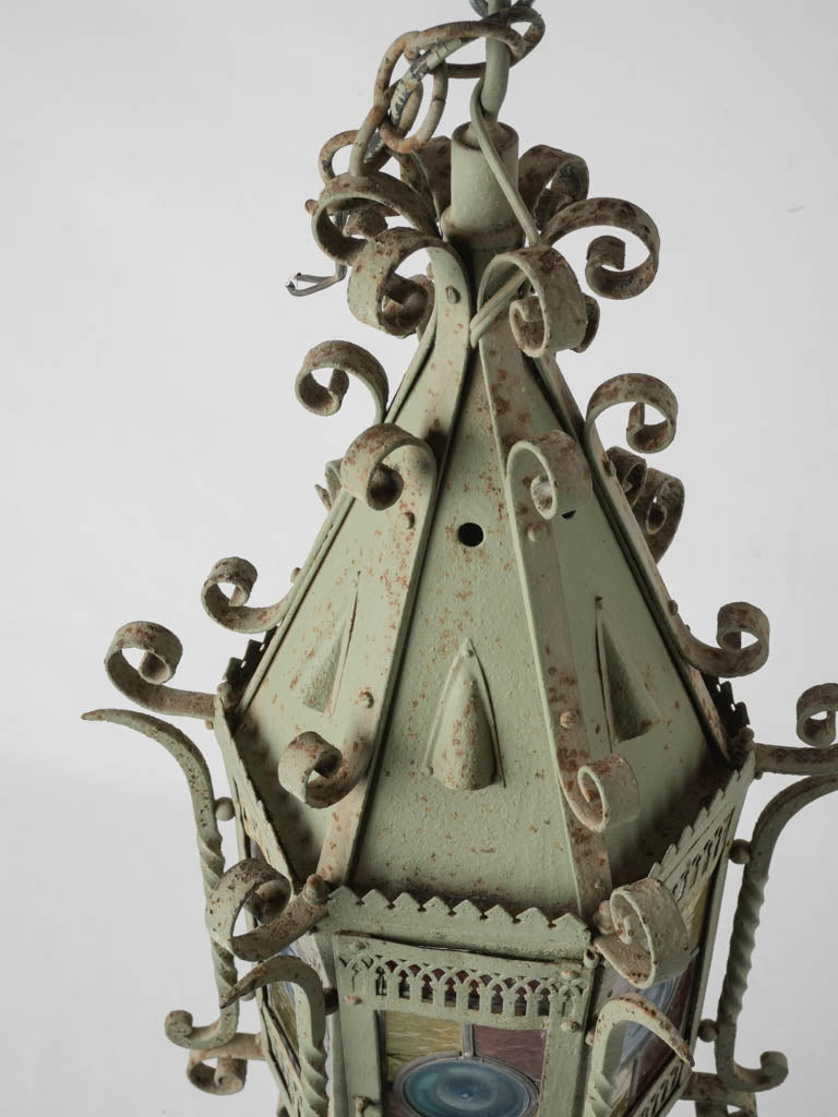 Decorative, delicate 19th-century metal lantern