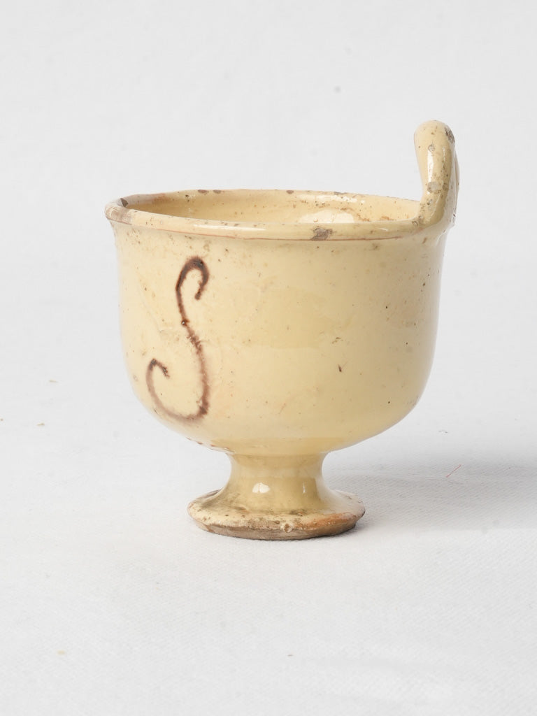 Manganese slip decorated water font