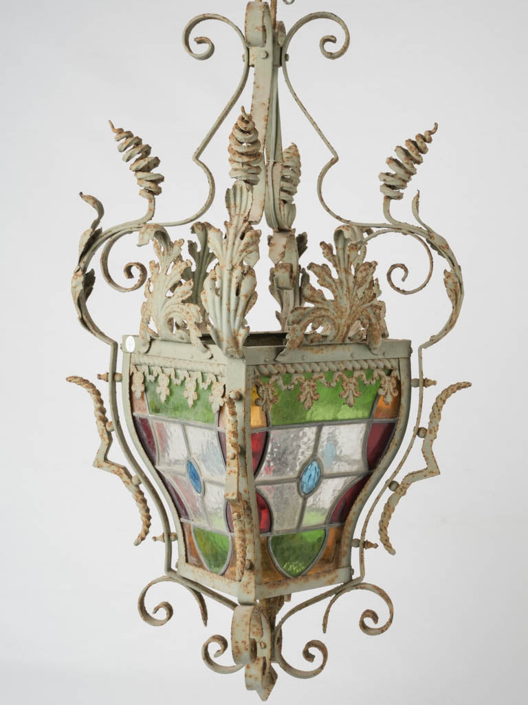 Elegant nineteenth-century French glass lantern