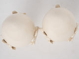 Decorative pair of egg ornaments - cream 9¾"