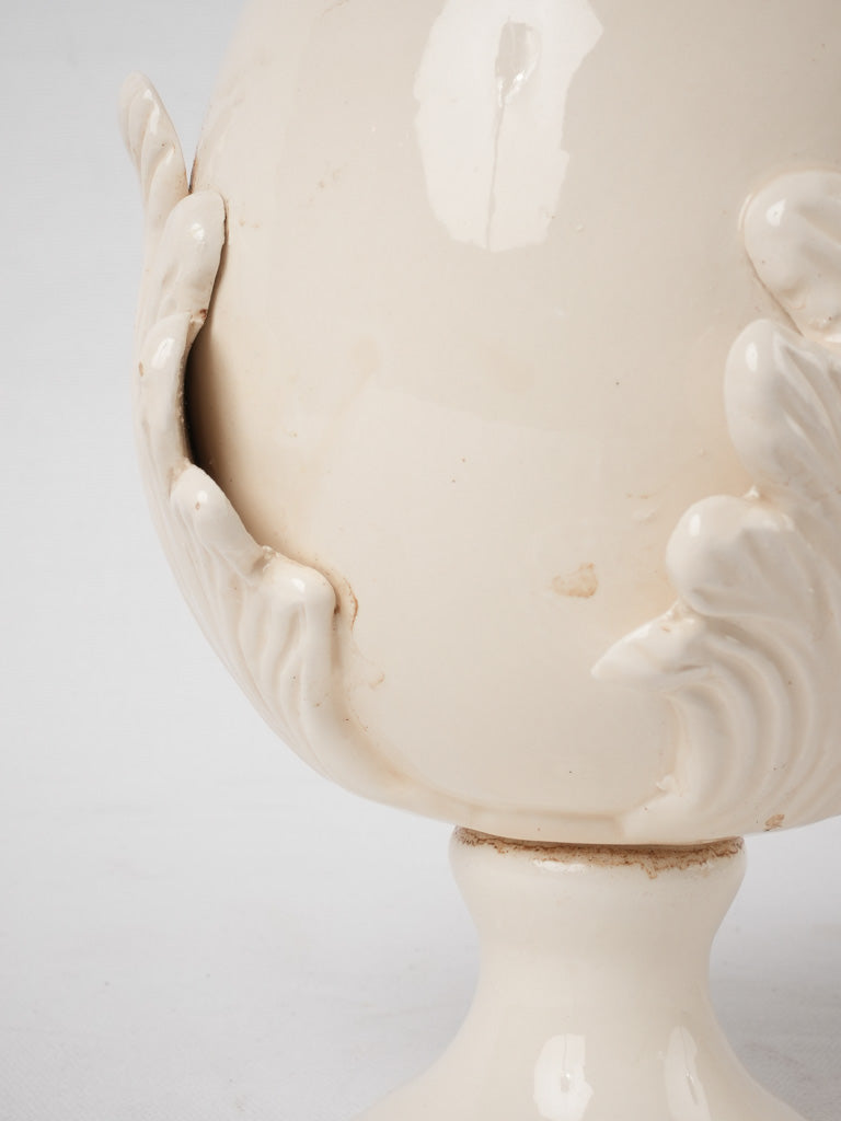 Decorative pair of egg ornaments - cream 9¾"