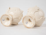 Decorative pair of egg ornaments - cream 9¾"