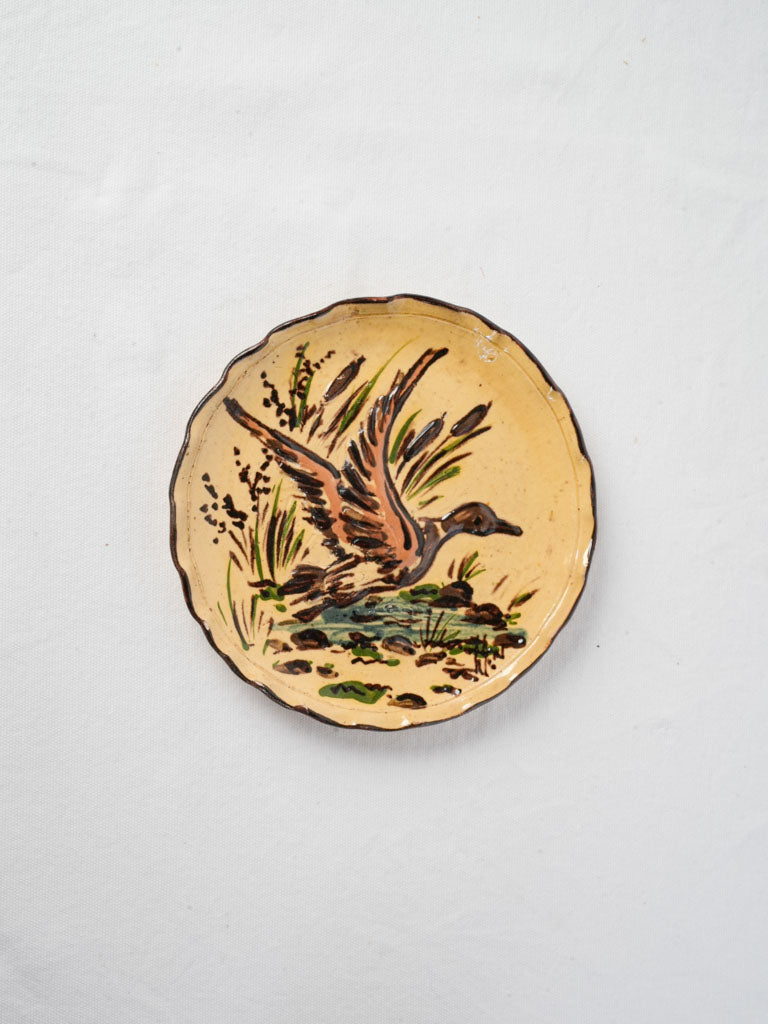 Hand-Painted Decorative Plate w/ Duck by Géry - 9"