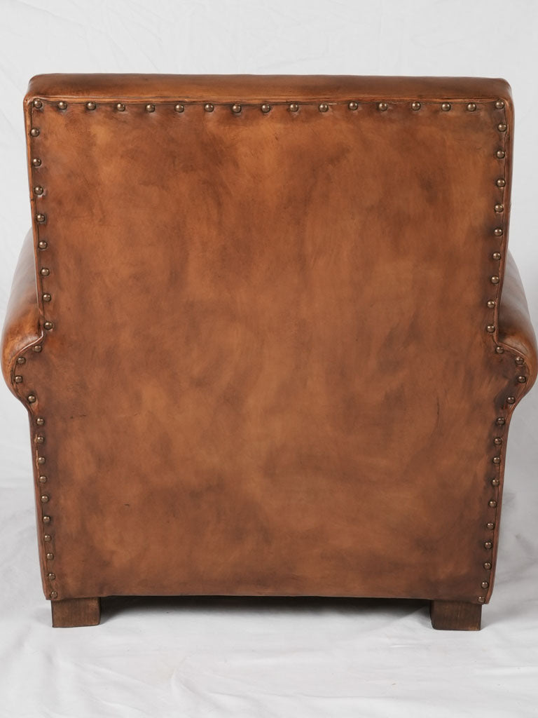 Artisan made leather club chair - Taittinger design