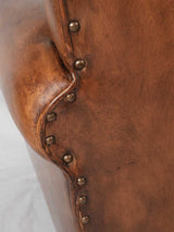 Artisan made leather club chair - Taittinger design