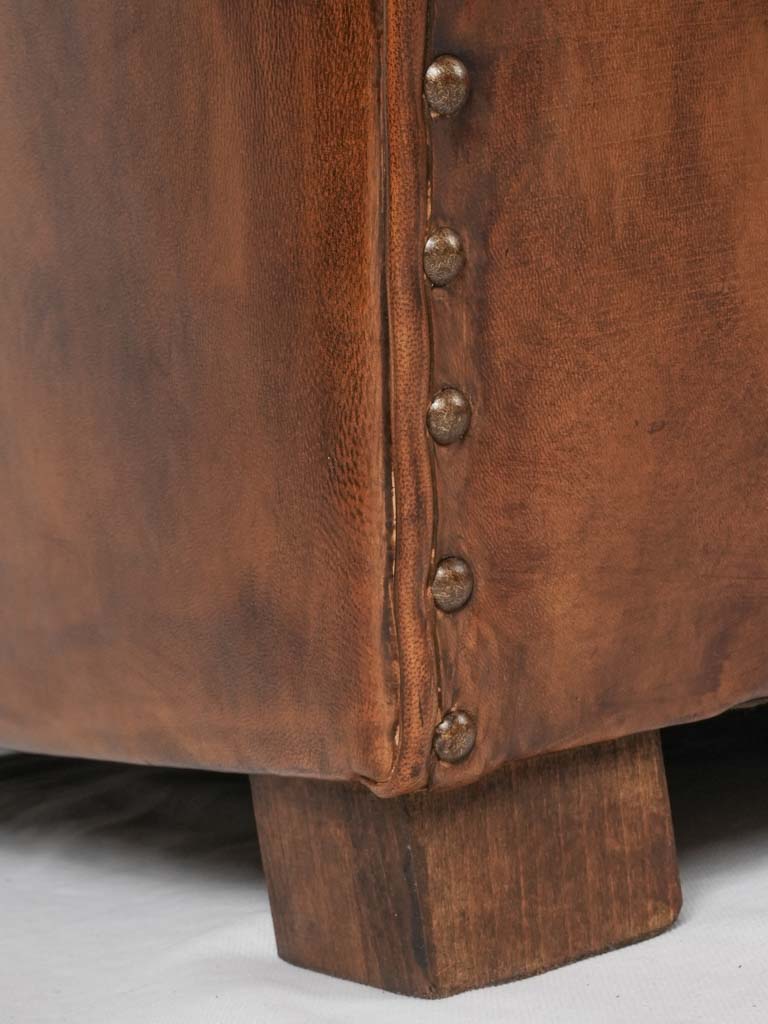 Artisan made leather club chair - Taittinger design