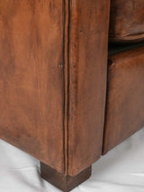Artisan made leather club chair - Taittinger design