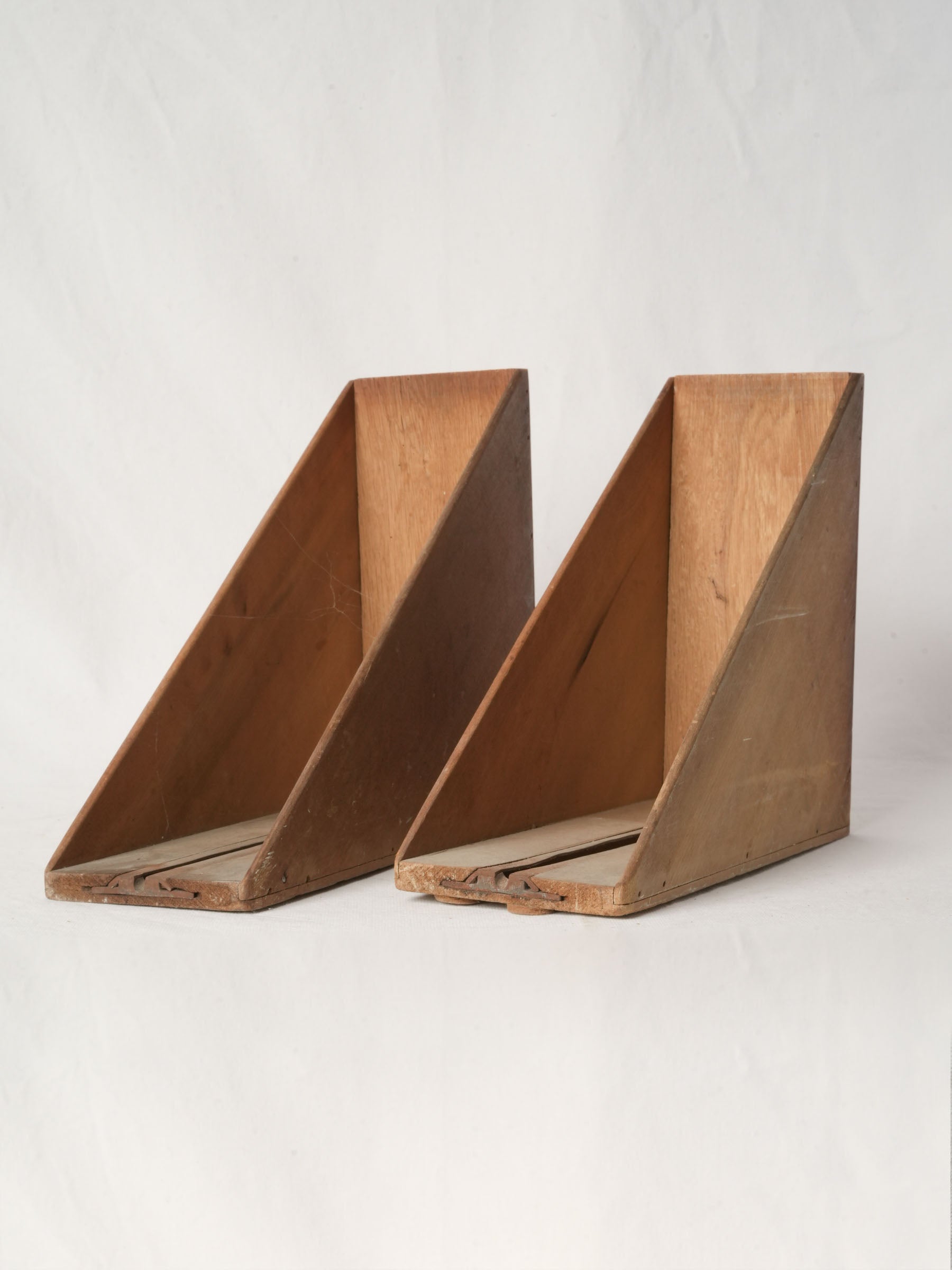 Pair of 19th Century American Hardwood Military Filing Boxes