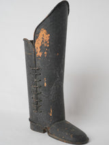 Antique French iron boot-shaped umbrella holder