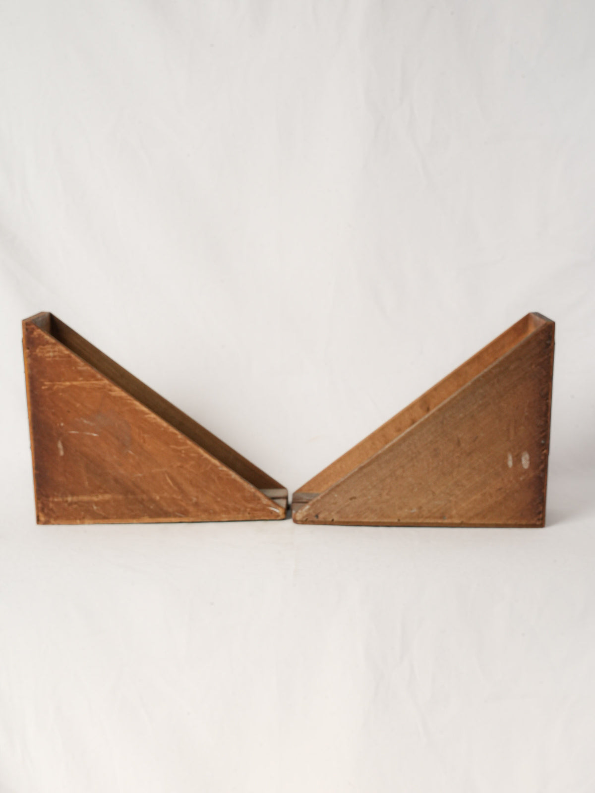 Pair of 19th Century American Hardwood Military Filing Boxes