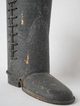 Sturdy vintage iron boot umbrella stand