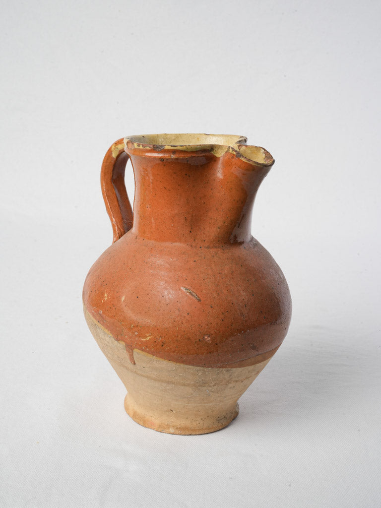 Rustic Provencal terracotta pitcher  