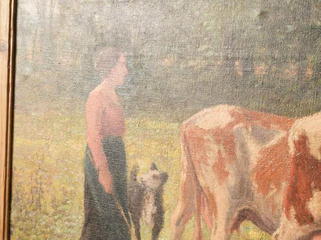 Naturalistic brushwork canvas