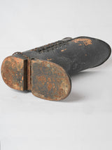 Vintage European folklore black boot holder