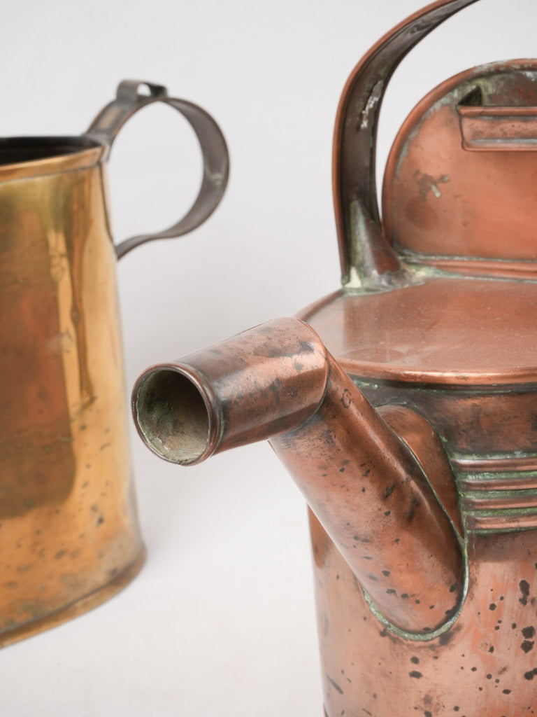 Collection of 4 copper watering cans