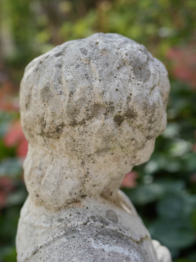 Charming Garden Figure of a Harvester in Cast Stone From the Mid-20th Century - 36½"
