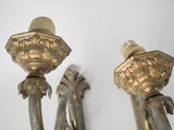 Exquisite aged brass wall fixtures