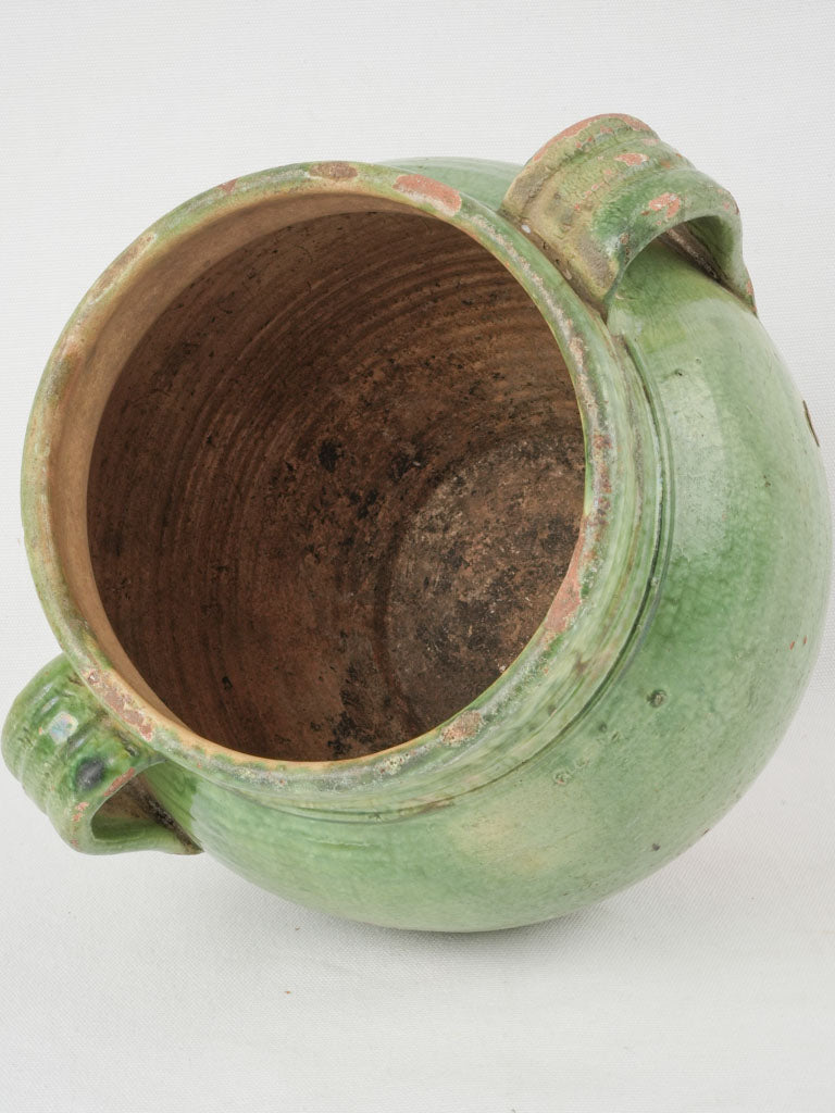 Collectible centuries-old Provencal green confit pot