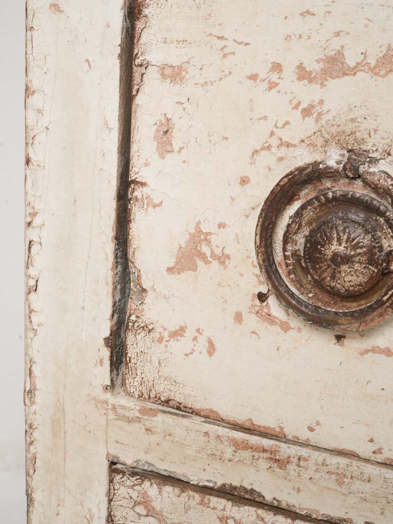 Circa 1820 French Restoration Commode in Distressed Off-White Patina - 34¼" x 37¾"
