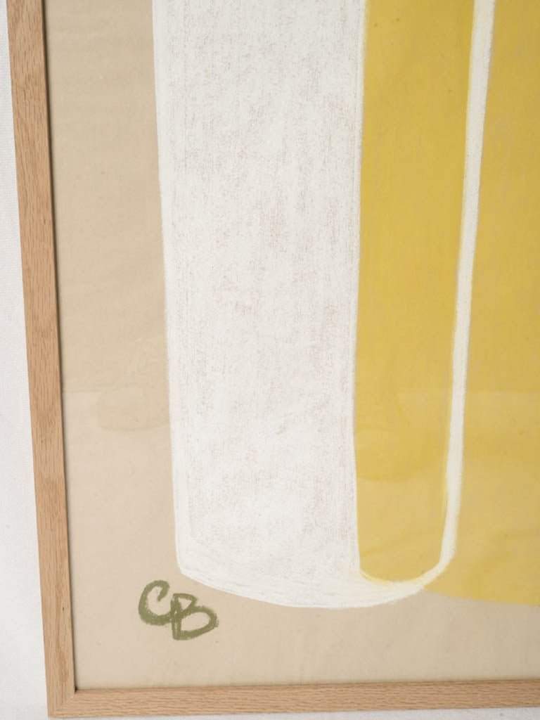 Refined natural wood frame print