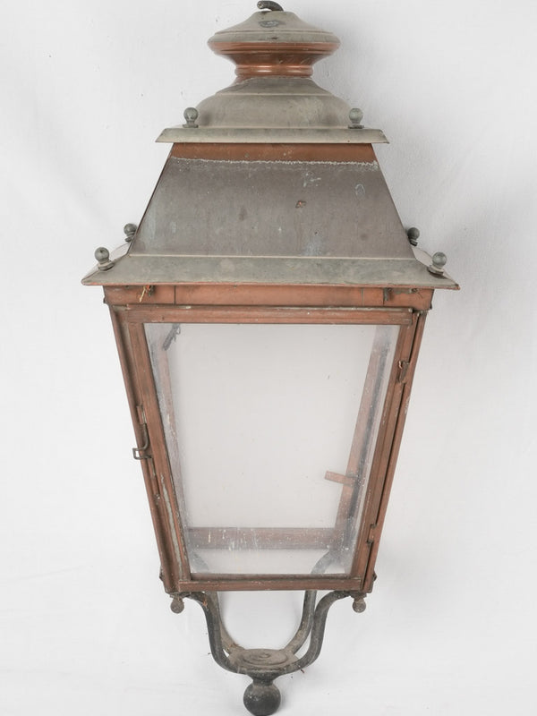 Antique French village copper lantern