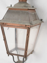 Patinated 1950s-style outdoor copper lantern