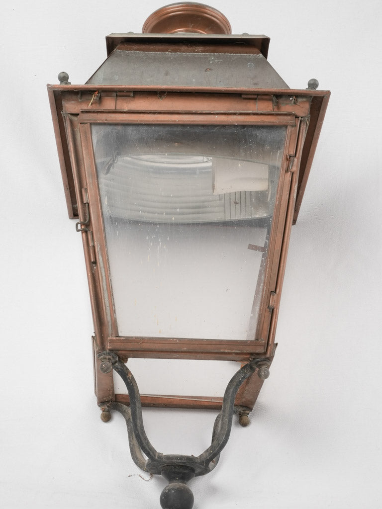 Classic copper lantern, unique weathering