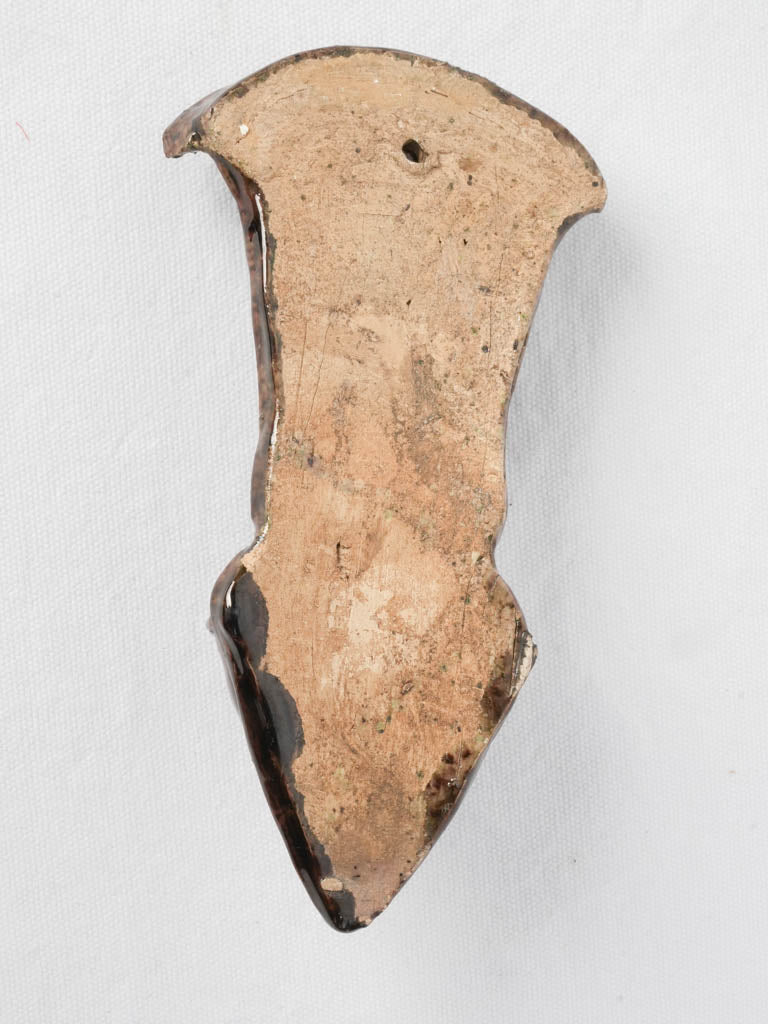Unique rustic motif ceramic bénitier