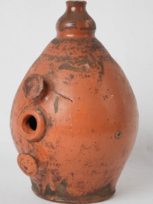 Rare 19th-century red-ochre glazed terracotta