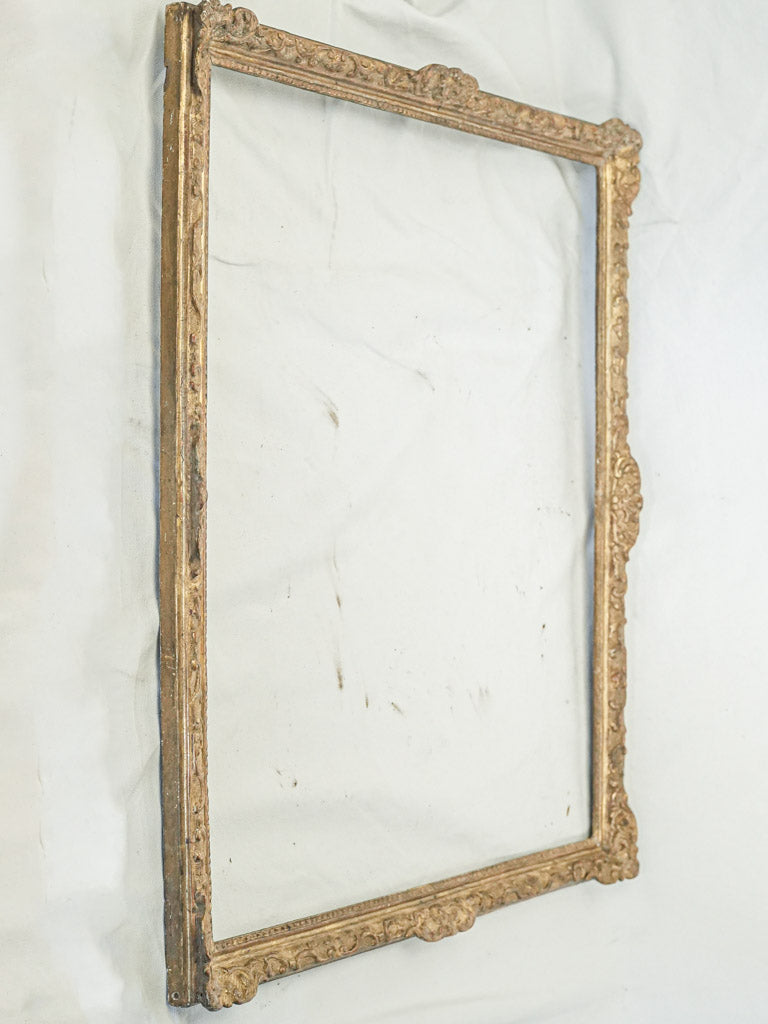 Intricate gilded oak picture frame