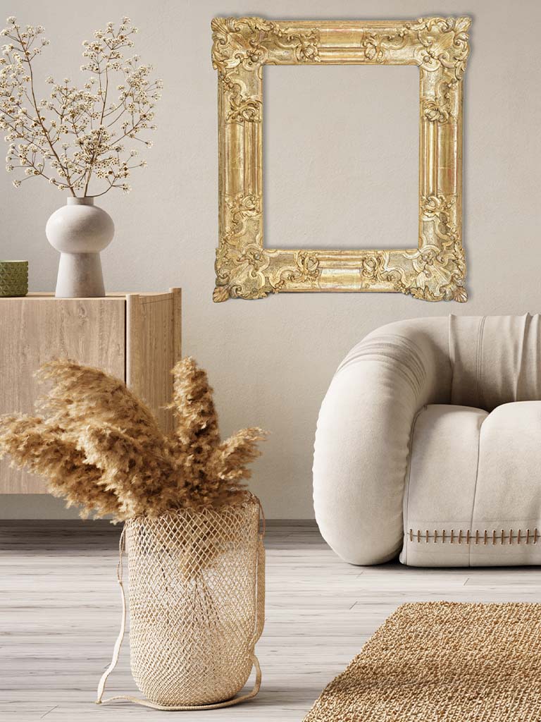 Radiant golden statement frame