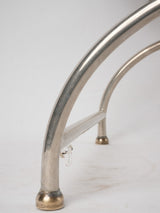 Maison Jansen Curule armchair  - chrome brass leather