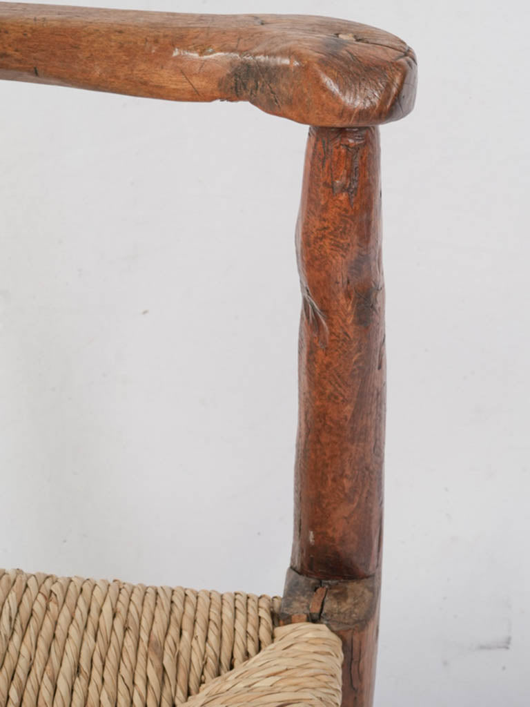 Aged rustic village chair