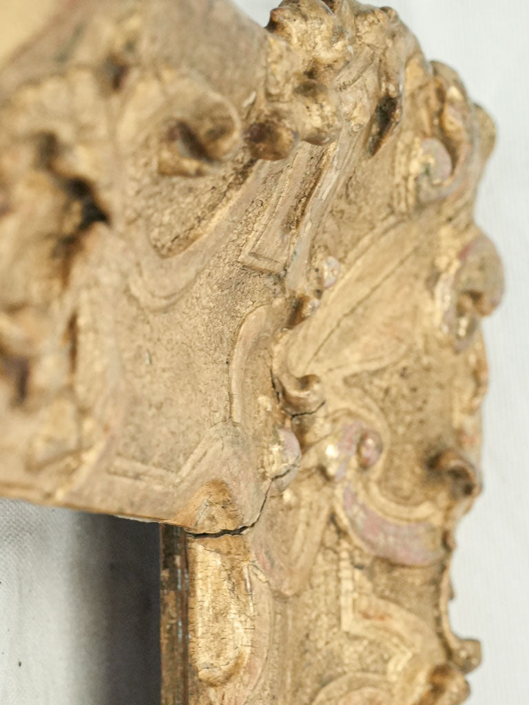 Graceful gilded mirror frame