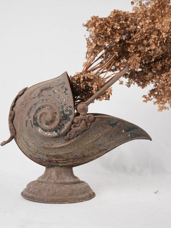 Victorian-era decorative metal coal hod