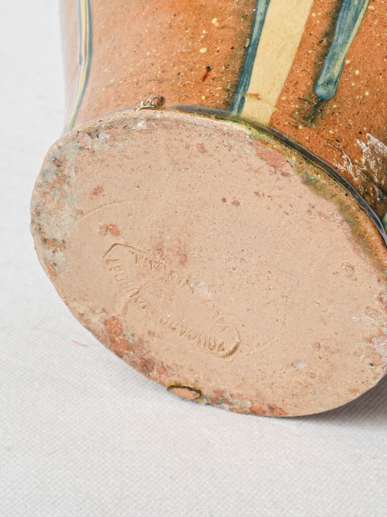 Distinctive marbled-effect pottery jug