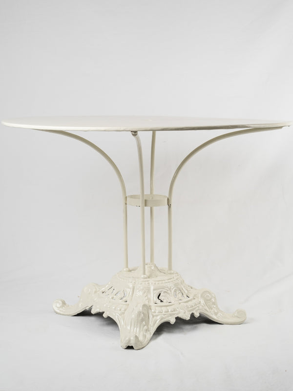 Elegant French vintage cast iron bistro table