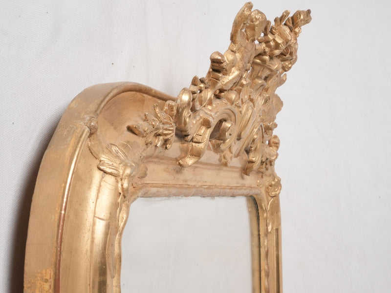 19th century gilded French mirror w/ angels 44" x 28¼"